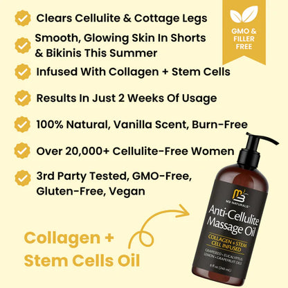 Anti-Cellulite Massage Oil Collagen + Stem Cell Infused