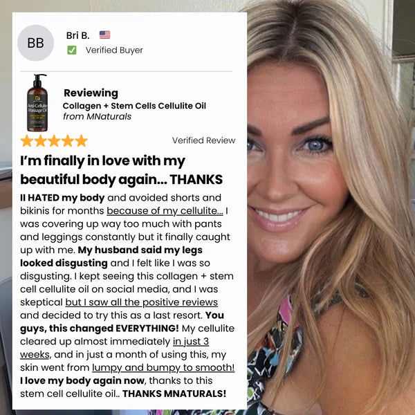 Anti-Cellulite Massage Oil Collagen + Stem Cell Infused