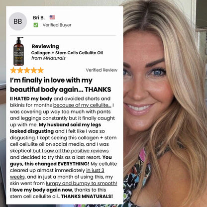 Anti-Cellulite Massage Oil Collagen + Stem Cell Infused